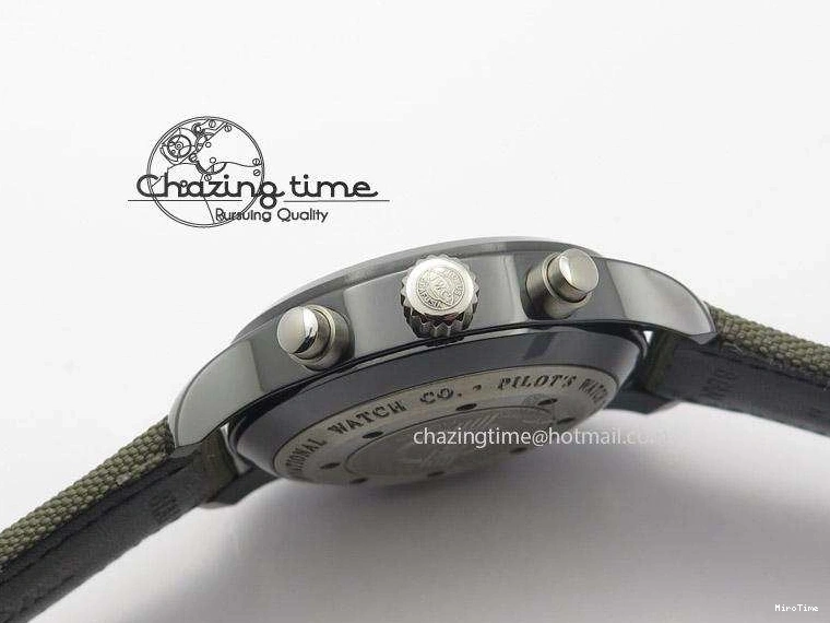 MIROTIME 0401 Pilot Top Gun Miramar IWC388002 ZF 1:1 Best Edition Ceramic Case On Nylon Strap A Practical 7345